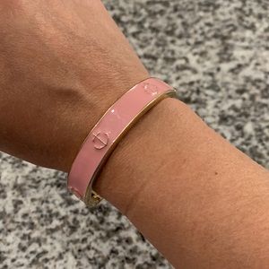 Pink and Gold Bangle Bracelet